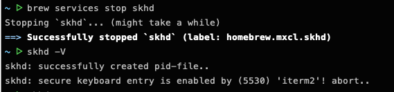 brew services stop skhd