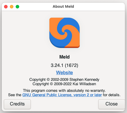 Figure 2. Meld About dialog